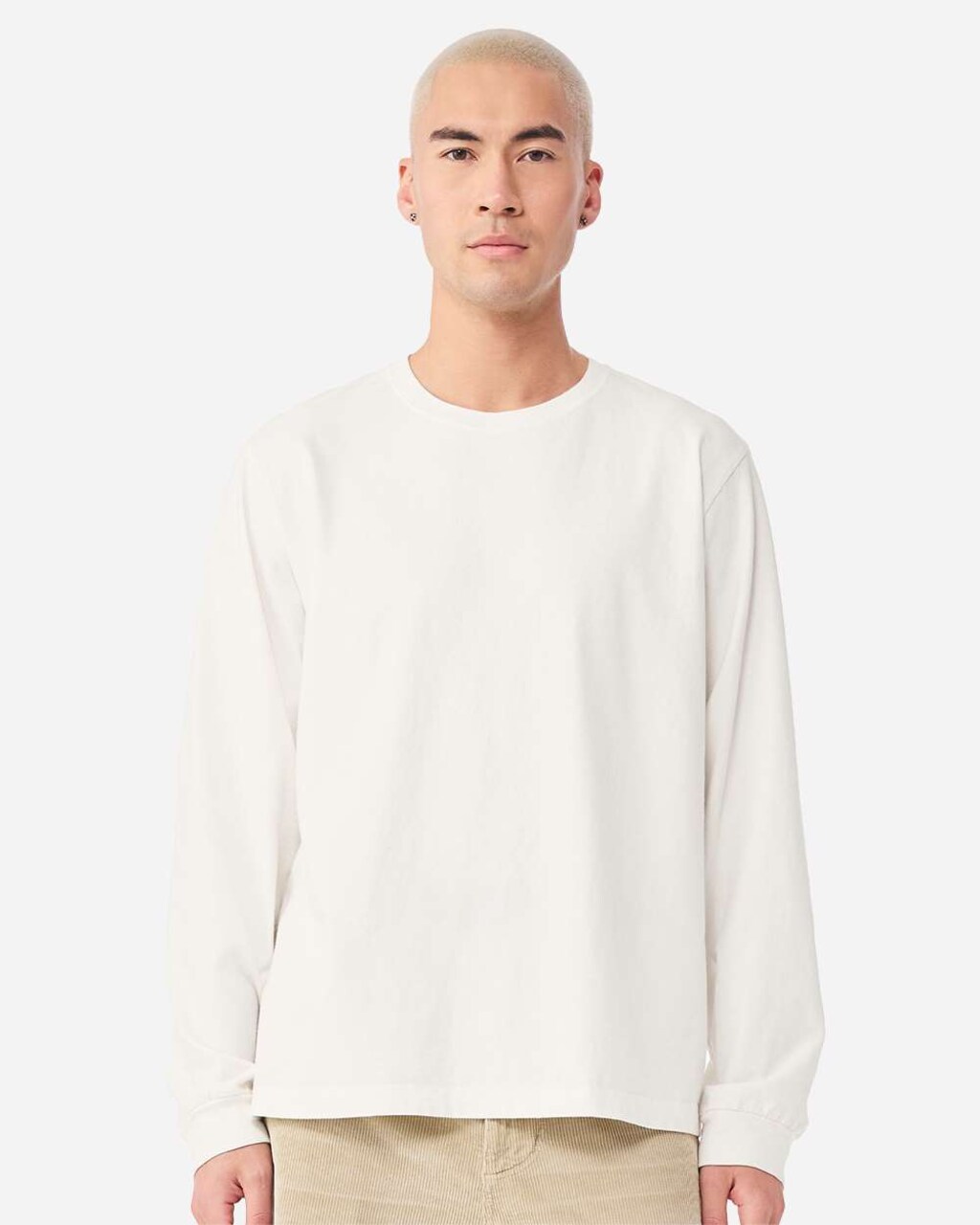 BELLA + CANVAS® Heavyweight Unisex Garment Dyed Long Sleeve Tee with Relaxed Fit and Premium Cotton